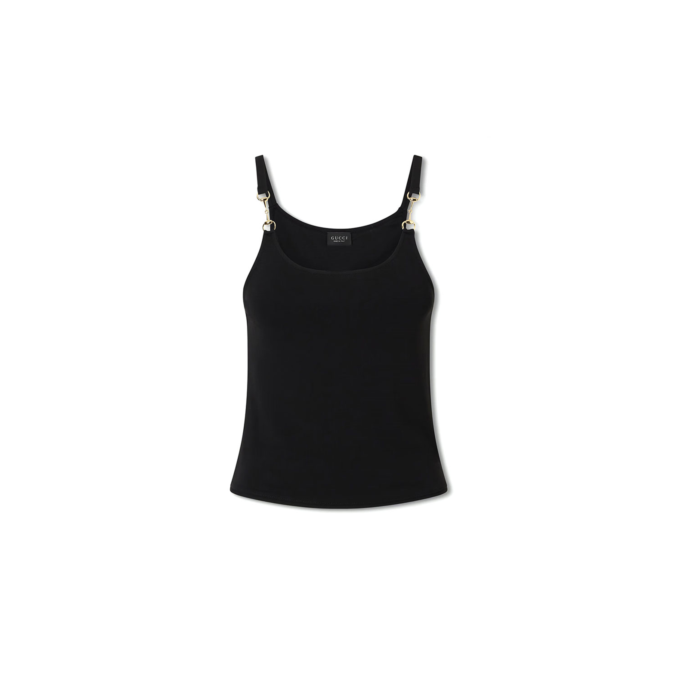 GUCCI VISCOSE CRÊPE JERSEY TOP WITH HORSEBIT 872686 